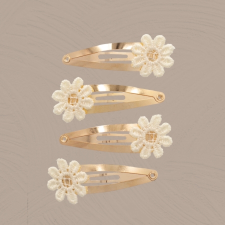 Haarspangen goldene Blume