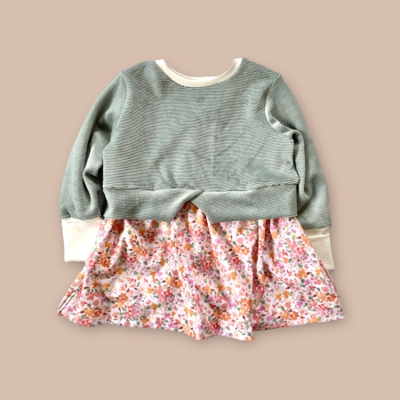 SOFORTKAUF Cropped Sweater mint/Blumenmix I Gr.98