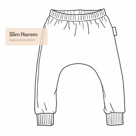 Design deine Slim Harem l Jersey