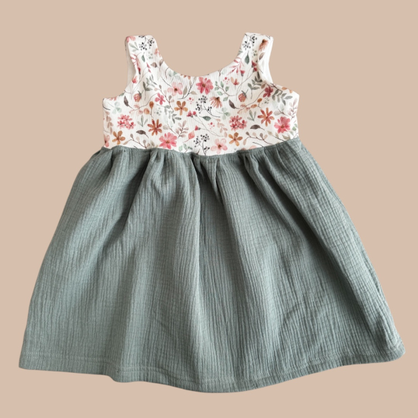 SOFORTKAUF Summerdress Musselin/Rib I Gr.116