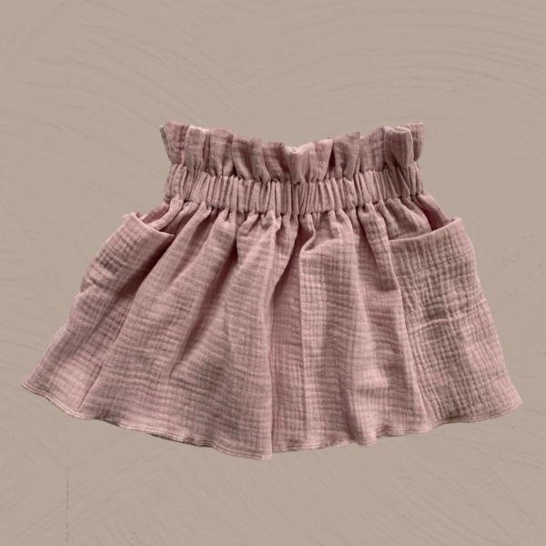SOFORTKAUF Pocket Skirt Musselin rosé l Gr.104