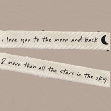 Baumwollband "To The Moon And Back"