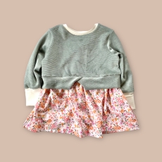 SOFORTKAUF Cropped Sweater mint/Blumenmix I Gr.98