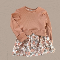 SOFORTKAUF Cropped Sweater Peach/ Retro Flowers I Gr.104
