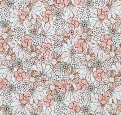 Jersey Vintage Flowers Pastell