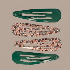 Kids-Haarspangen 4er Set Herbstblumen