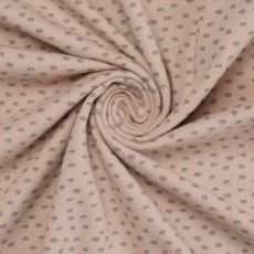 Jersey taupe Tupfen